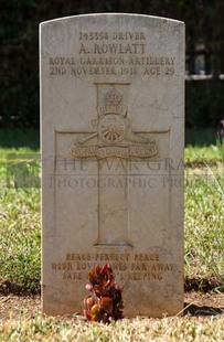 BEIRUT WAR CEMETERY - ROWLATT, ARTHUR